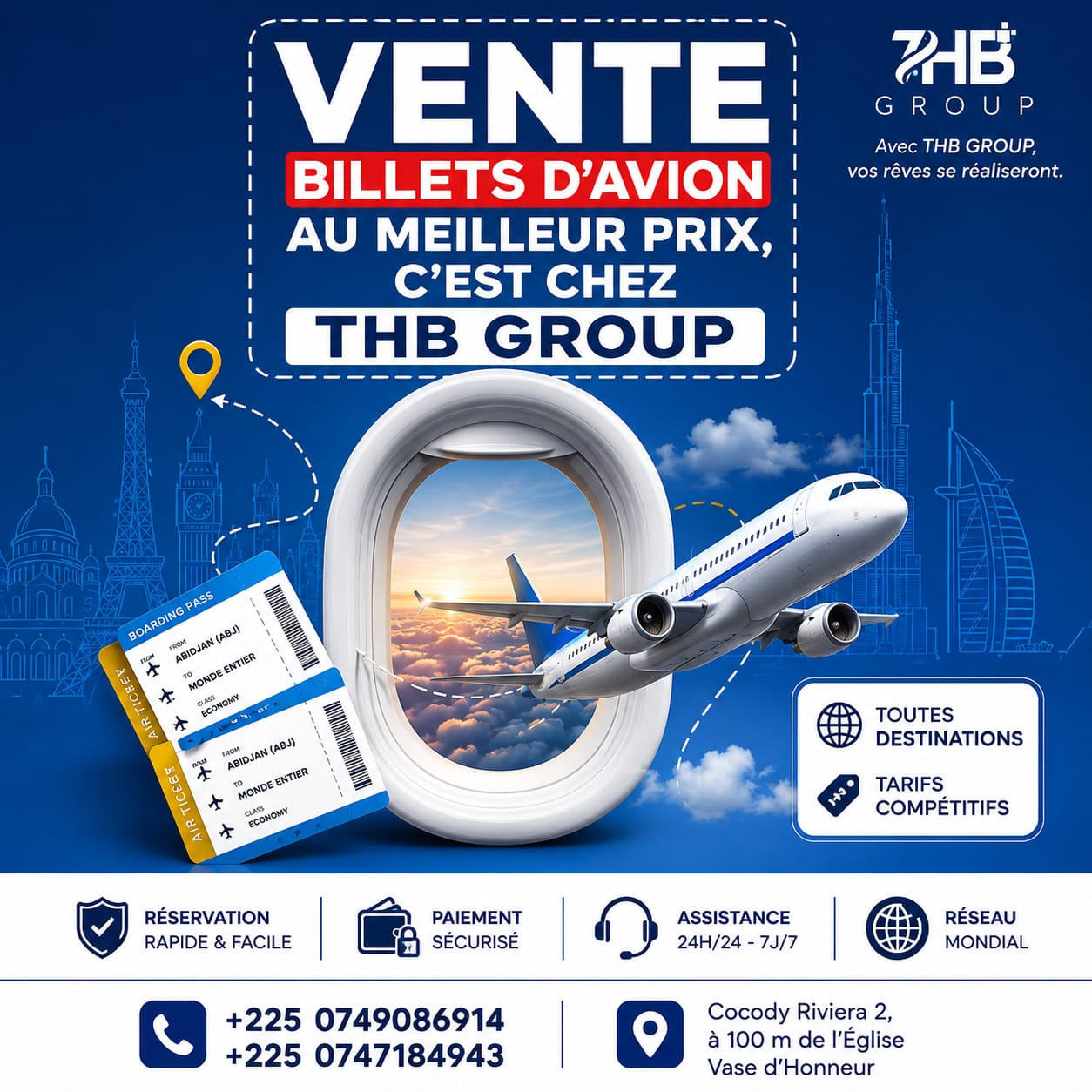Vente de billets d’avion